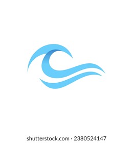 sea water wave logo design , graphic element for logo