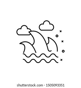 Sea wave beach icon. Element of Hawaii icon