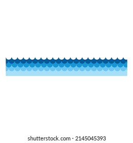 sea wave border ornament vector design
