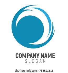 Sea Wave Circle Symbol