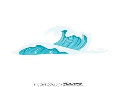 sea wave design vector isolated