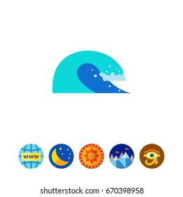 Sea wave icon