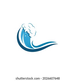 Sea wave icon design illustration template