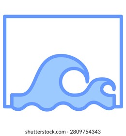 Sea Wave Icon Element For Design