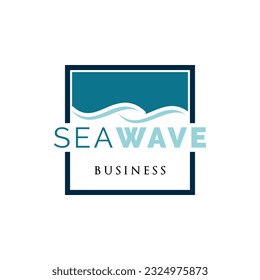 Sea Wave Icon Logo Design Template