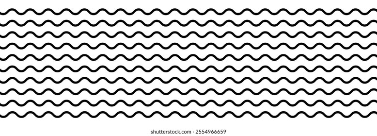  
Sea wave icon set. Set of thin line waves. Various wave water lake river. Water logo, line ocean symbol in vector flat style. Seamless abstract line pattern. Water outline symbol. 