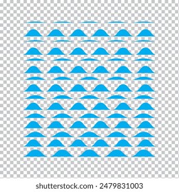 Sea wave icon set. Water logo, line ocean symbol in vector flat.Set of thin line waves vector, collection. 