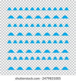 Sea wave icon set. Water logo, line ocean symbol in vector flat.Set of thin line waves vector, collection. 