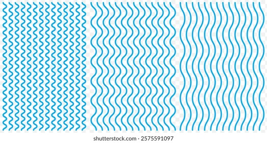 Sea wave icon set. Water logo, line ocean symbol in vector flat. EPS 10.