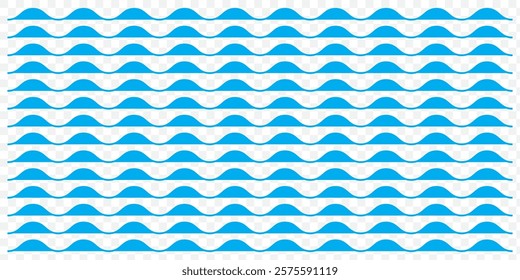 Sea wave icon set. Water logo, line ocean symbol in vector flat. EPS 10.