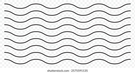 Sea wave icon set. Water logo, line ocean symbol in vector flat. EPS 10.