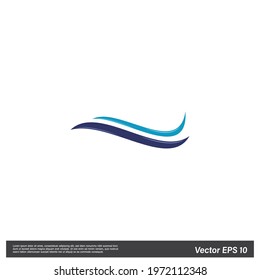sea wave icon vector illustration logo template