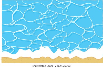 
Sea wave illustration background material