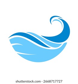 Vector de diseño de ilustración de onda marina