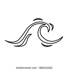 sea wave isolated icon