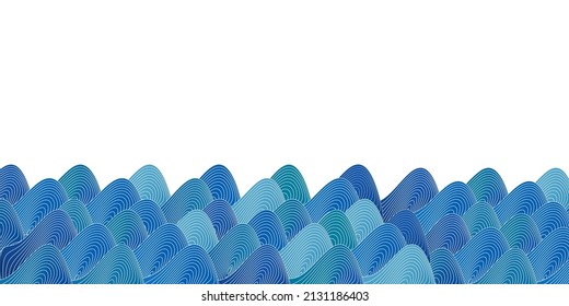 Fondo del patrón japonés de la ola marina 