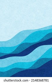 Sea wave Japanese pattern background