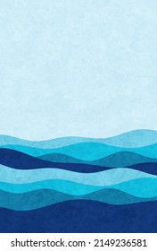 Sea wave Japanese pattern background