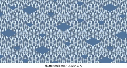 Sea wave Japanese pattern background