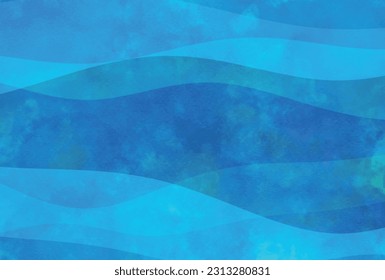 Sea Wave Japanese Pattern Background