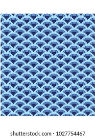 Sea Wave Japanese pattern seamless vector in graphic style background for fabric,textile,Advertising work,Publication,Vector Illustration design