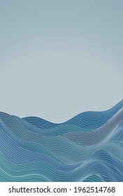Sea wave Japanese pattern summer visit 
