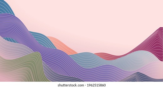 Sea wave Japanese pattern summer visit 