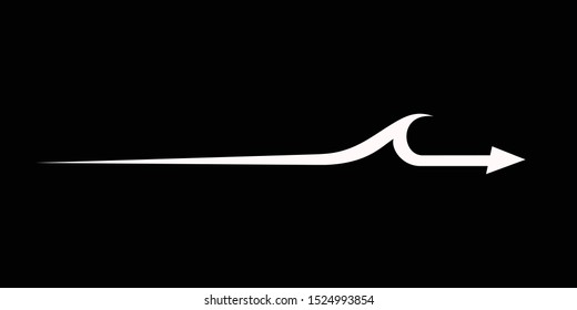 Sea wave line vector illustration