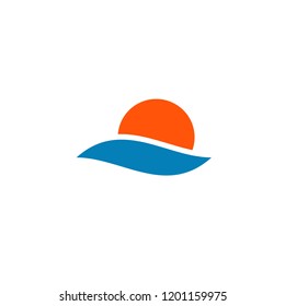 Sea Wave Logo Design Vector