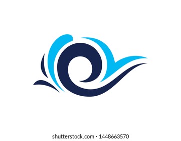 Sea wave logo, ocean wave, storm Logo design
