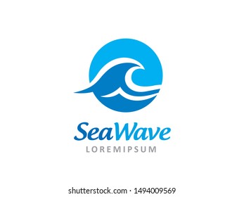Sea Wave logo symbol or icon template