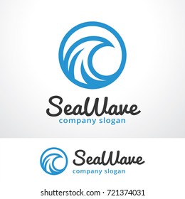 Sea Wave Logo Template Design Vector, Emblem, Design Concept, Creative Symbol, Icon