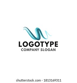 Logo de la ola marina en el vector