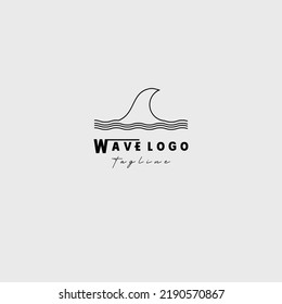 sea wave logo vector illustration design