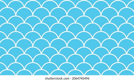Abstrakte Kunst der Meereswelle in blauem Farbton, Textur, Vektorgrafik