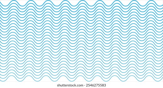 Sea wave pattern background. Vector ocean wave shape pattern arts