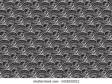 sea wave pattern vector, sea wave backdrop
