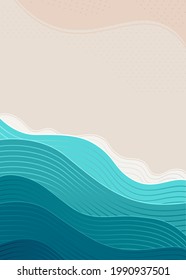 Sea wave pattern vector. Vector layout for brochures, posters, , cover, banners. Abstract template. 