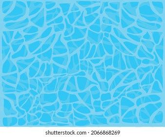 Sea wave pattern.Water pool texture.River or ocean surface.Ripple and flow.Blue abstract background.Summer or liquid. concept.Swiming wallpaper.Cartoon vector illustration.