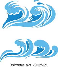 Sea wave set ocean storm tide waves wavy river