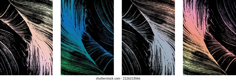 Sea wave shape design template on gradient color background, use as background, graphic design. Vector Illustrator. File Eps 8