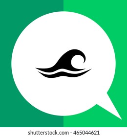 Sea wave simple icon