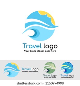 sea wave and sky logo