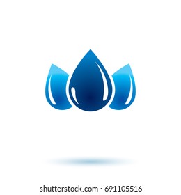 Sea wave splash vector symbol. Pure water as most important resource for human activity theme. Body cleansing concept.