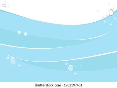 Sea wave sponge vector illustration with blue background 
