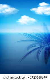 Fondo del cielo de verano de la ola marina