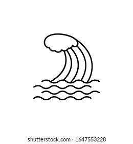 Sea, wave, tsunami icon. Simple line, outline vector elements of natural disasters icons for ui and ux, website or mobile application