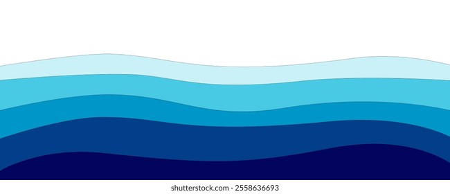 sea wave vector background illustration, sea beach vector illustration, seamless sea wave vector background, water wave pattern background.