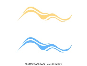 Sea wave vector design for your design idea like logo design, banner aesthetic, sticker.