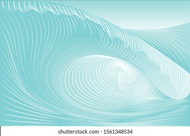 Sea wave, vector pattern for background